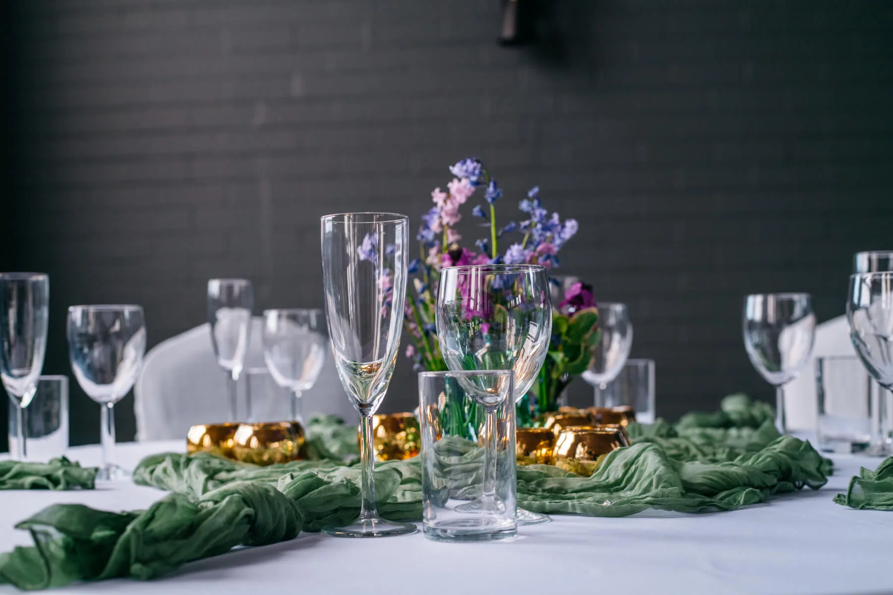 Wedding Table Set With Floral Decoration