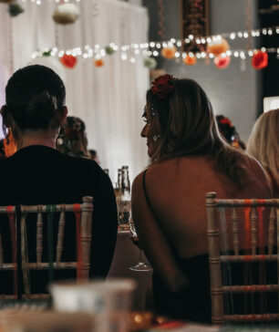 People Sat at Fiesta-themed Party