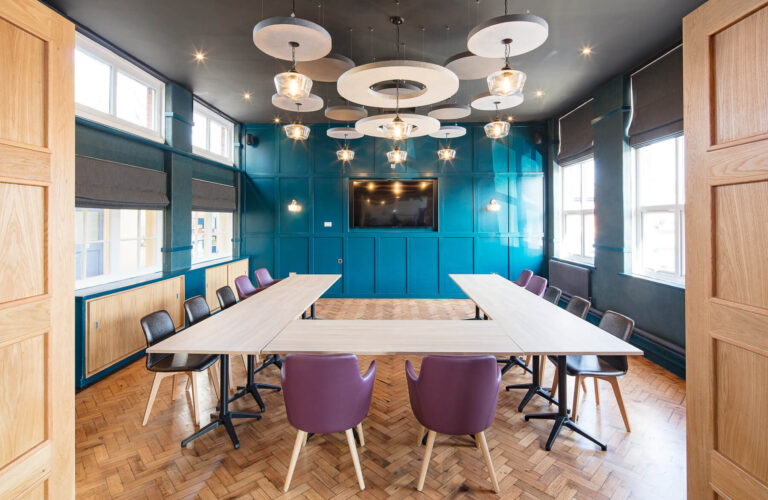 Tables and Chairs Setup in a U Shape